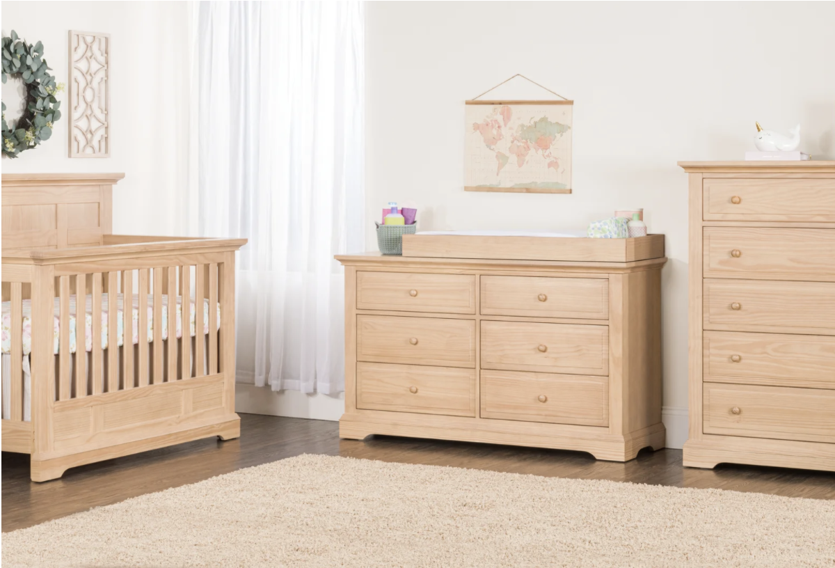 Crib and changing table dresser set best sale