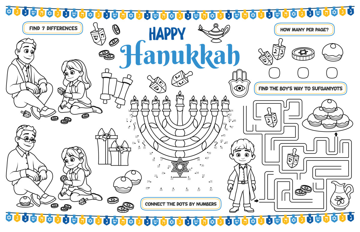 30 Free Hanukkah Coloring Pages for the Whole Family - Parade Home & Garden