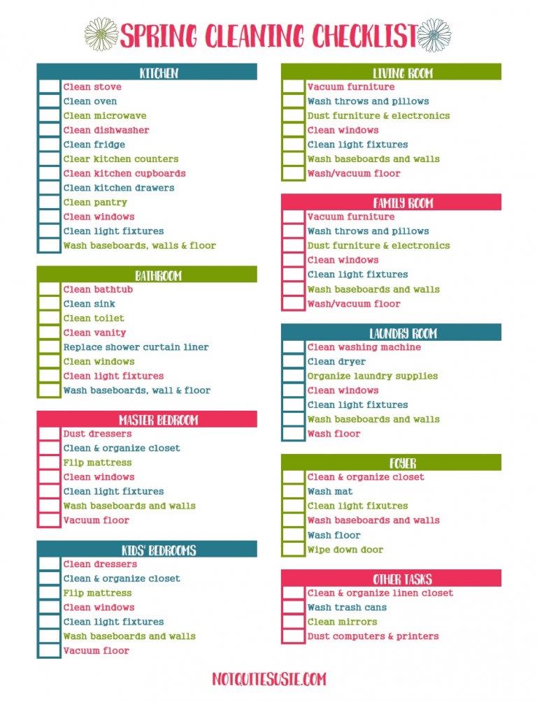 10-spring-cleaning-checklists-printable-parade-home-garden for Free House Cleaning Checklist Printable 10 Spring Cleaning Checklists (Printable) - Parade Home & Garden for Free House Cleaning Checklist Printable