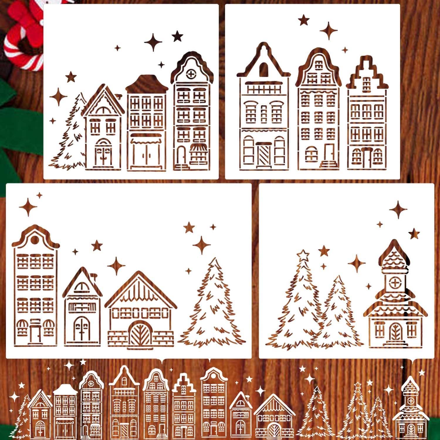 Guitarte Distribuciones Set Di 7 Stencil In Acciaio Inox Per Pasticceria A Tema Natale, Tagliapasta E Decorazioni