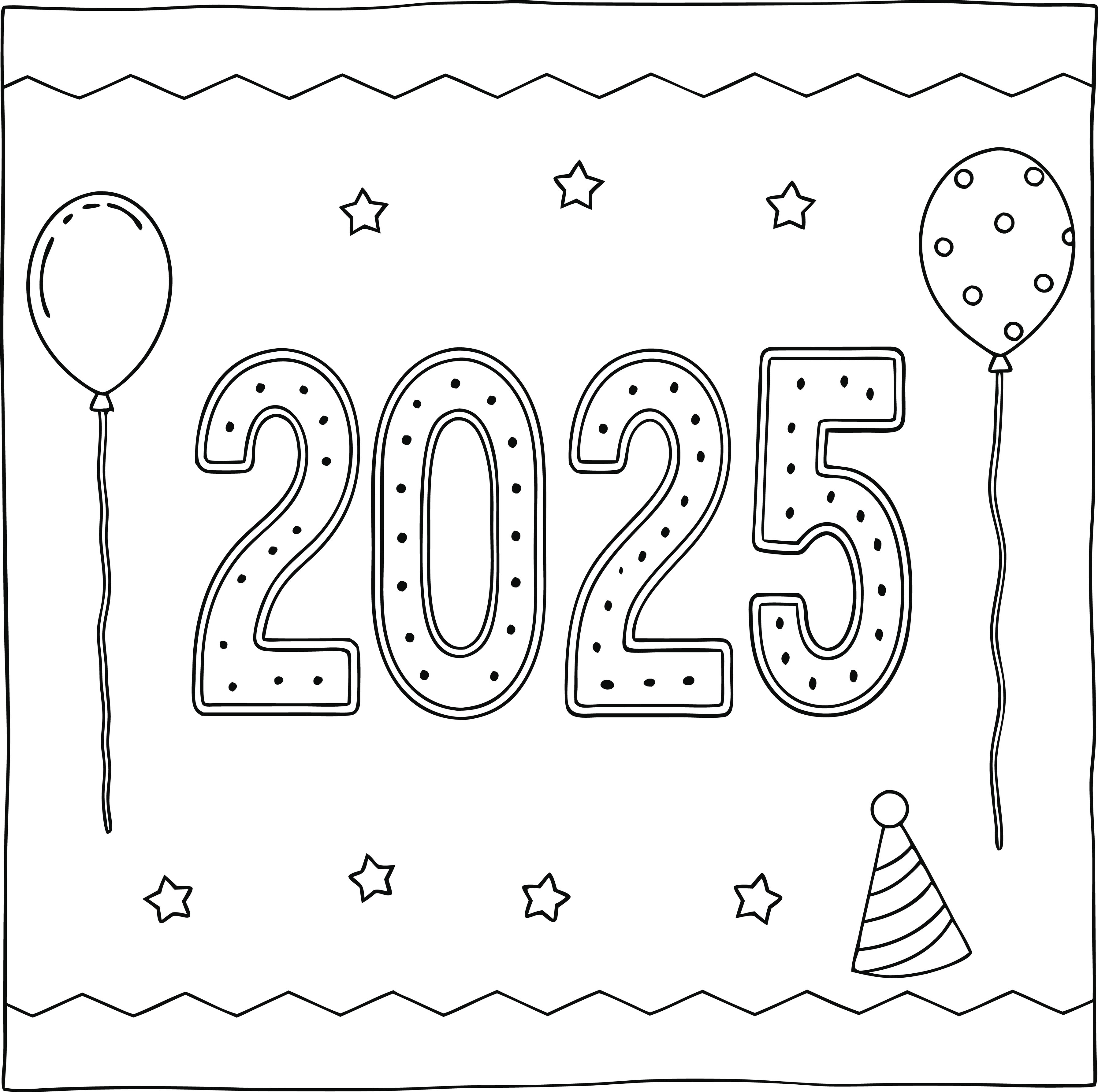 25 New Year's Coloring Pages for 2025 Parade Home & Garden