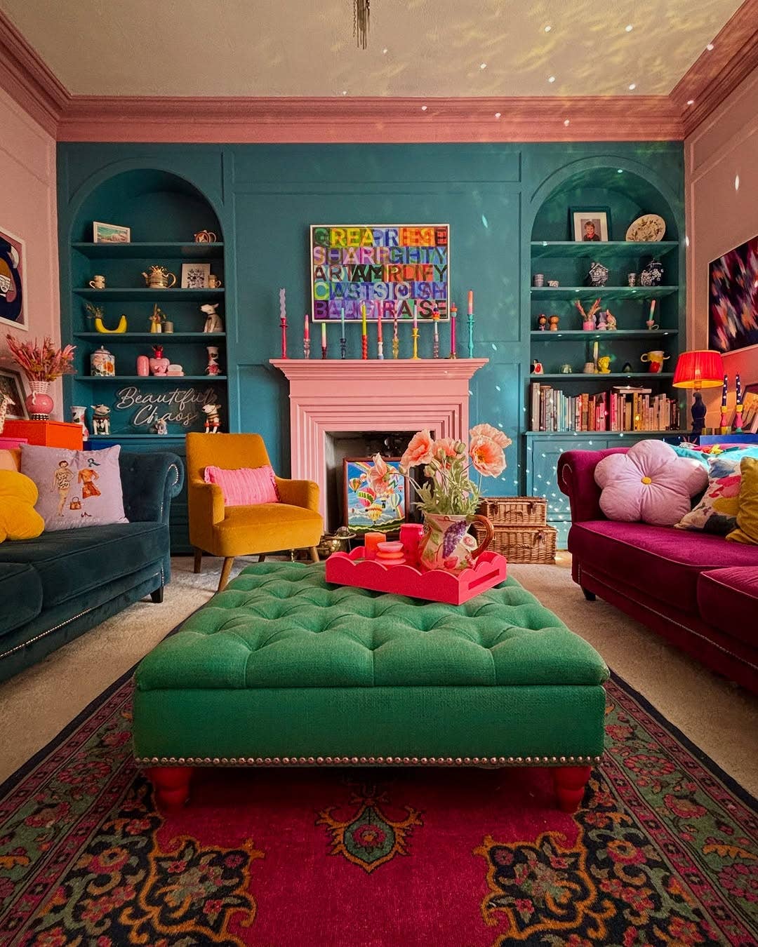 Accent Wall Ideas To Add A Pop Of Color In A Living Room photo